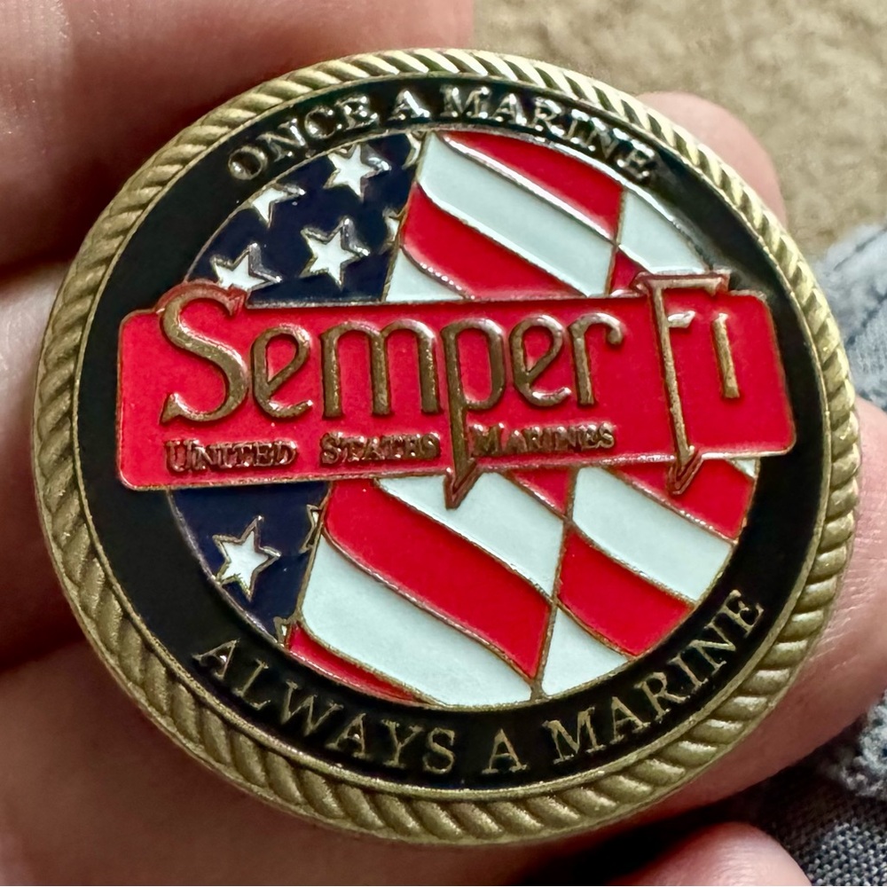 Semper Fi Marine Corps Challenge Coin